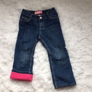 Toddler fleece lined jeans